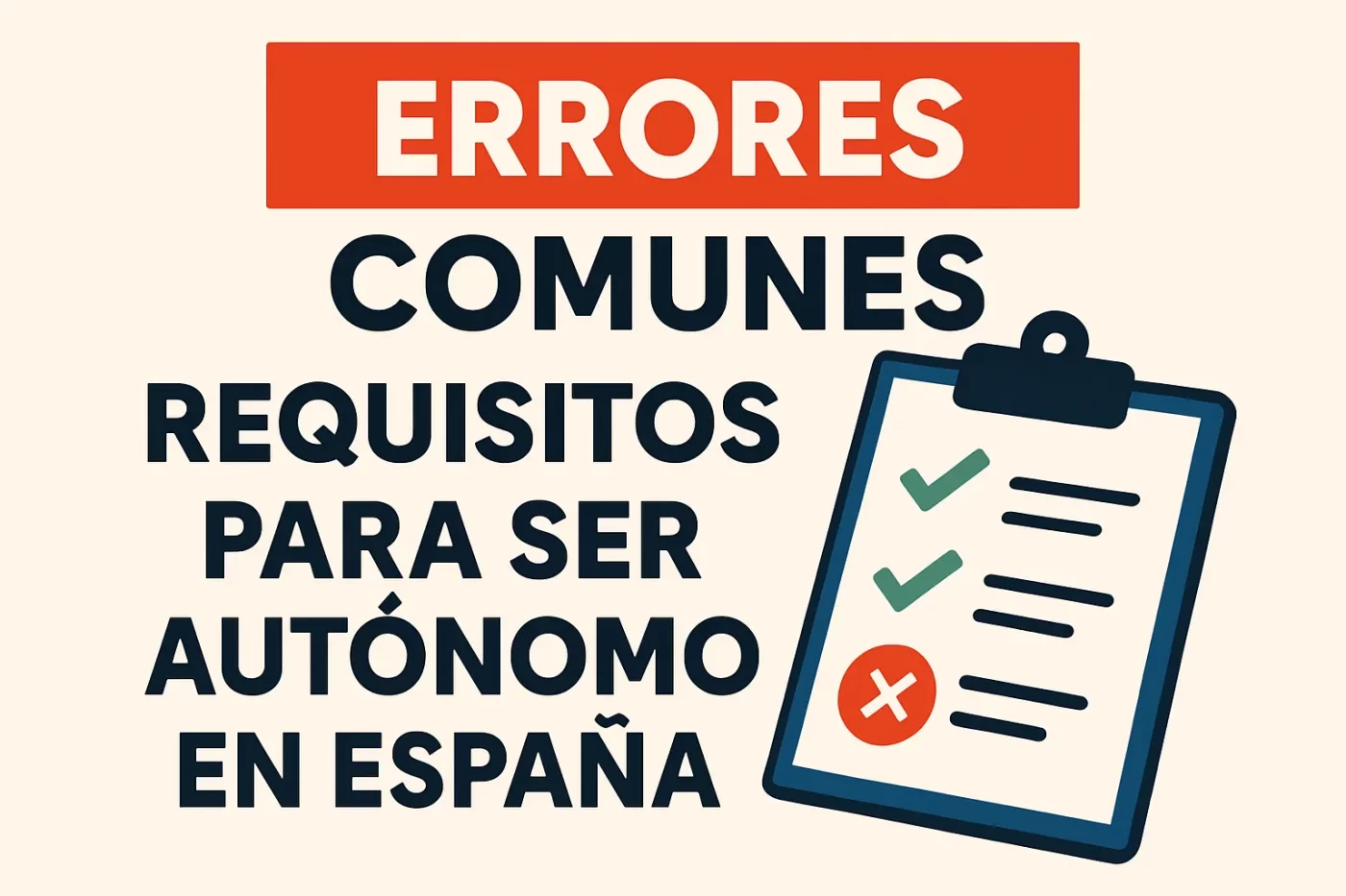 errores comunes en Requisitos para ser autónomo en España