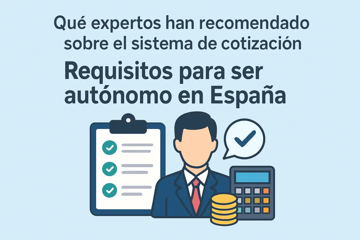 qué expertos han recomendado sobre el sistema de cotización Requisitos para ser autónomo en España