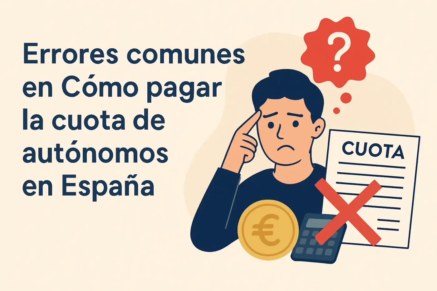 errores comunes en Cómo pagar la cuota de autónomos en España