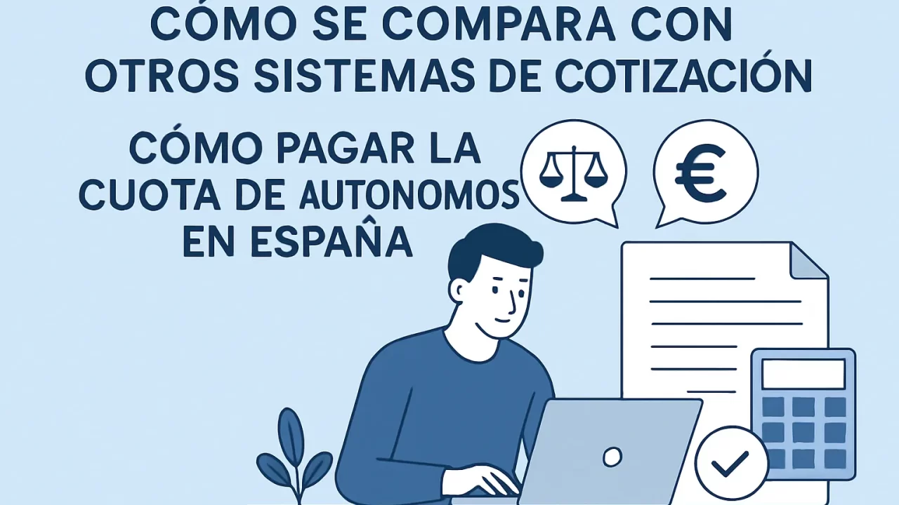 Cómo pagar la cuota de autónomos en España: comparación con otros sistemas de cotización