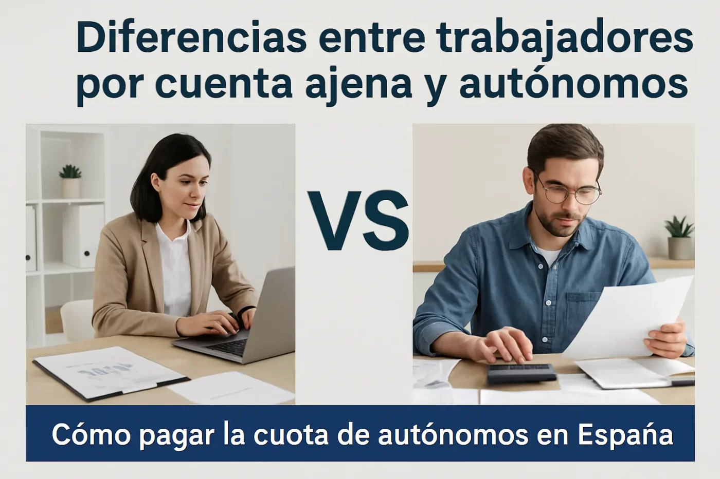 diferencias entre trabajadores por cuenta ajena y autónomos Cómo pagar la cuota de autónomos en España