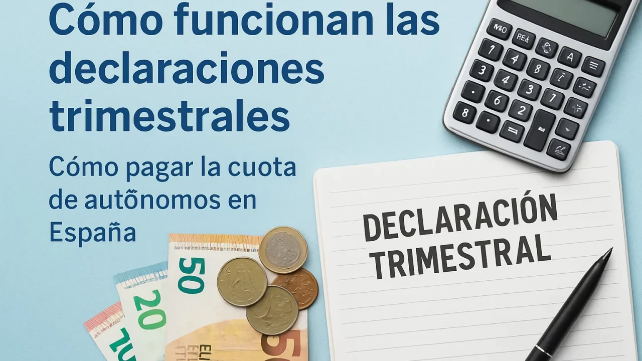 Cómo funcionan las declaraciones trimestrales y cómo pagar la cuota de autónomos en España: guía completa