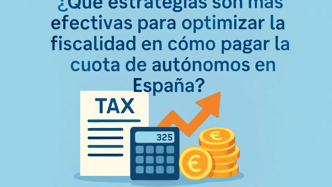 Qué estrategias son más efectivas para optimizar la fiscalidad al pagar la cuota de autónomos en España