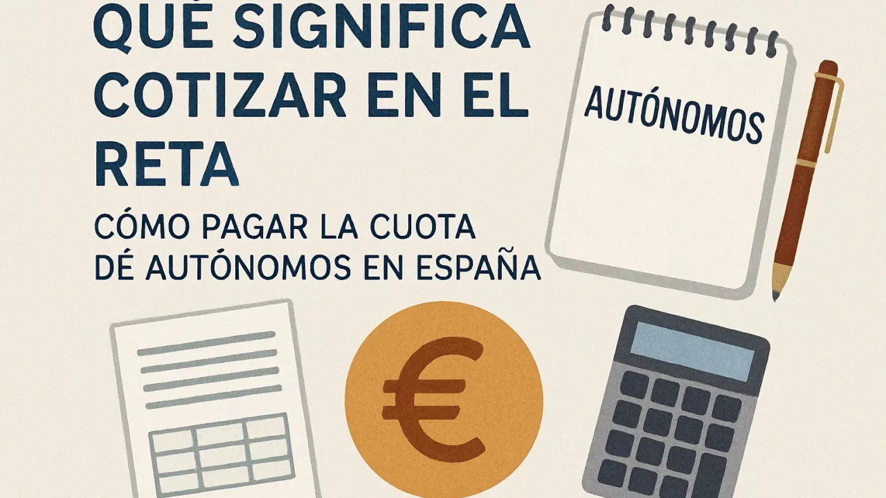 Qué significa cotizar en el RETA y cómo pagar la cuota de autónomos en España