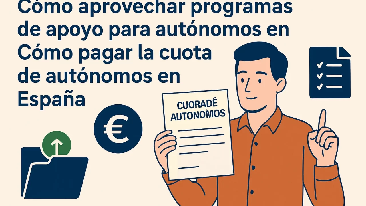 Cómo aprovechar programas de apoyo para autónomos y pagar la cuota de autónomos en España eficientemente