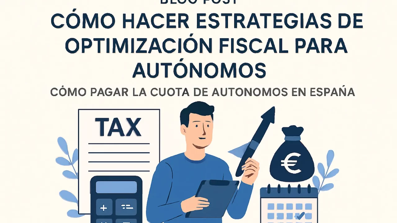 Cómo hacer estrategias de optimización fiscal para autónomos y cómo pagar la cuota de autónomos en España eficazmente