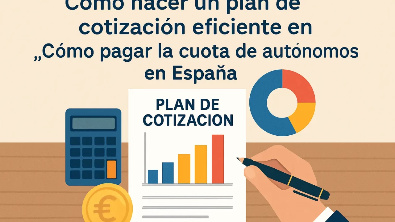 Cómo hacer un plan de cotización eficiente para pagar la cuota de autónomos en España