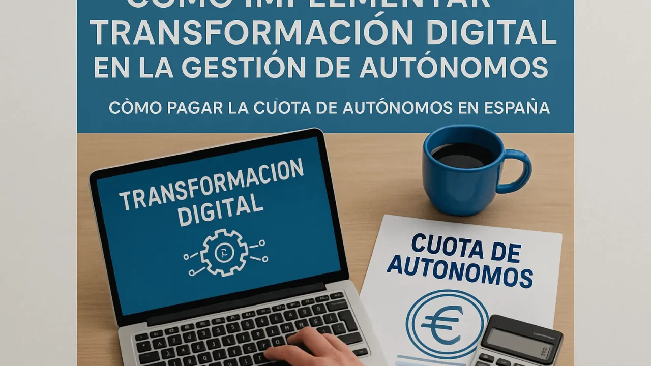 Cómo implementar la transformación digital en la gestión de autónomos y cómo pagar la cuota de autónomos en España