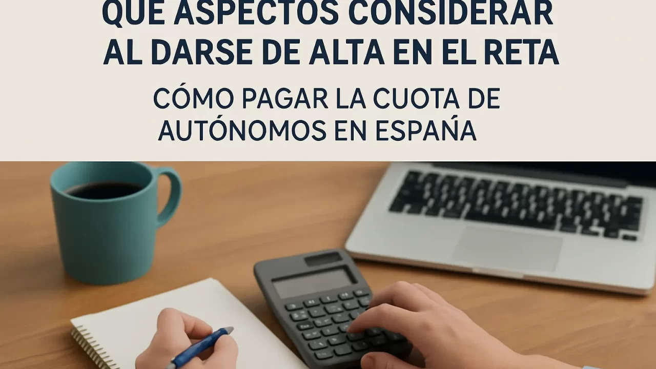 Qué aspectos considerar al darse de alta en el RETA y cómo pagar la cuota de autónomos en España eficazmente