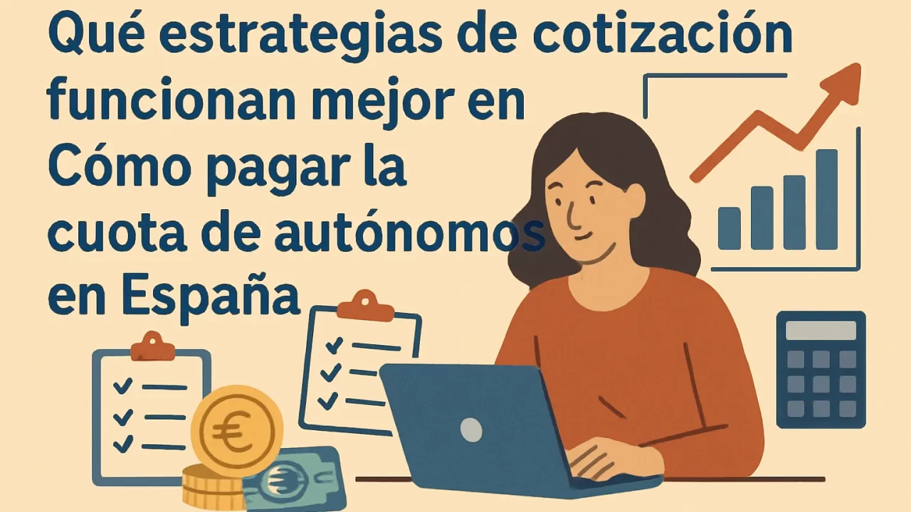 Qué estrategias de cotización funcionan mejor en Cómo pagar la cuota de autónomos en España