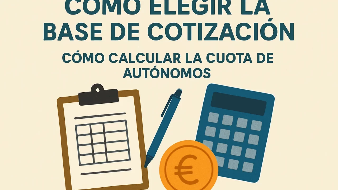 Cómo elegir la base de cotización y calcular la cuota de autónomos paso a paso