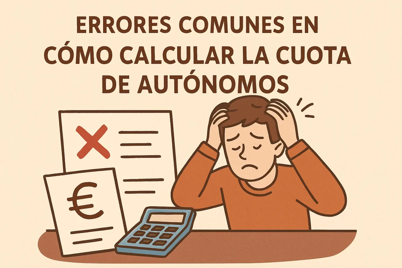 errores comunes en Cómo calcular la cuota de autónomos