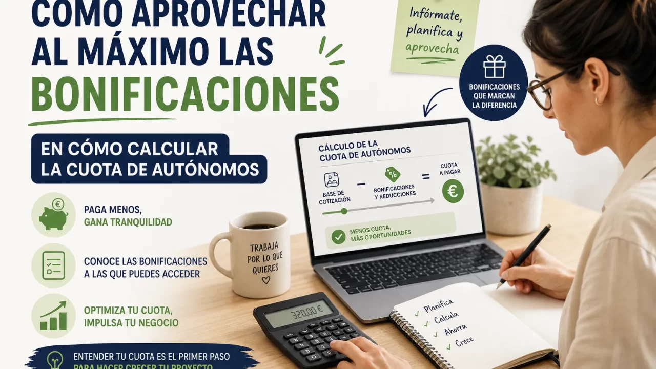 Cómo aprovechar al máximo las bonificaciones en Cómo calcular la cuota de autónomos: guía práctica y ejemplos