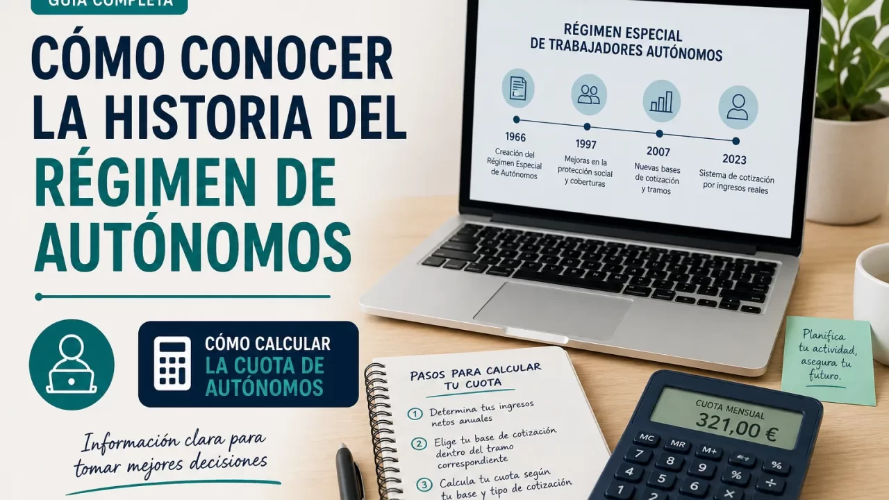 Cómo conocer la historia del régimen de autónomos y calcular la cuota de autónomos paso a paso