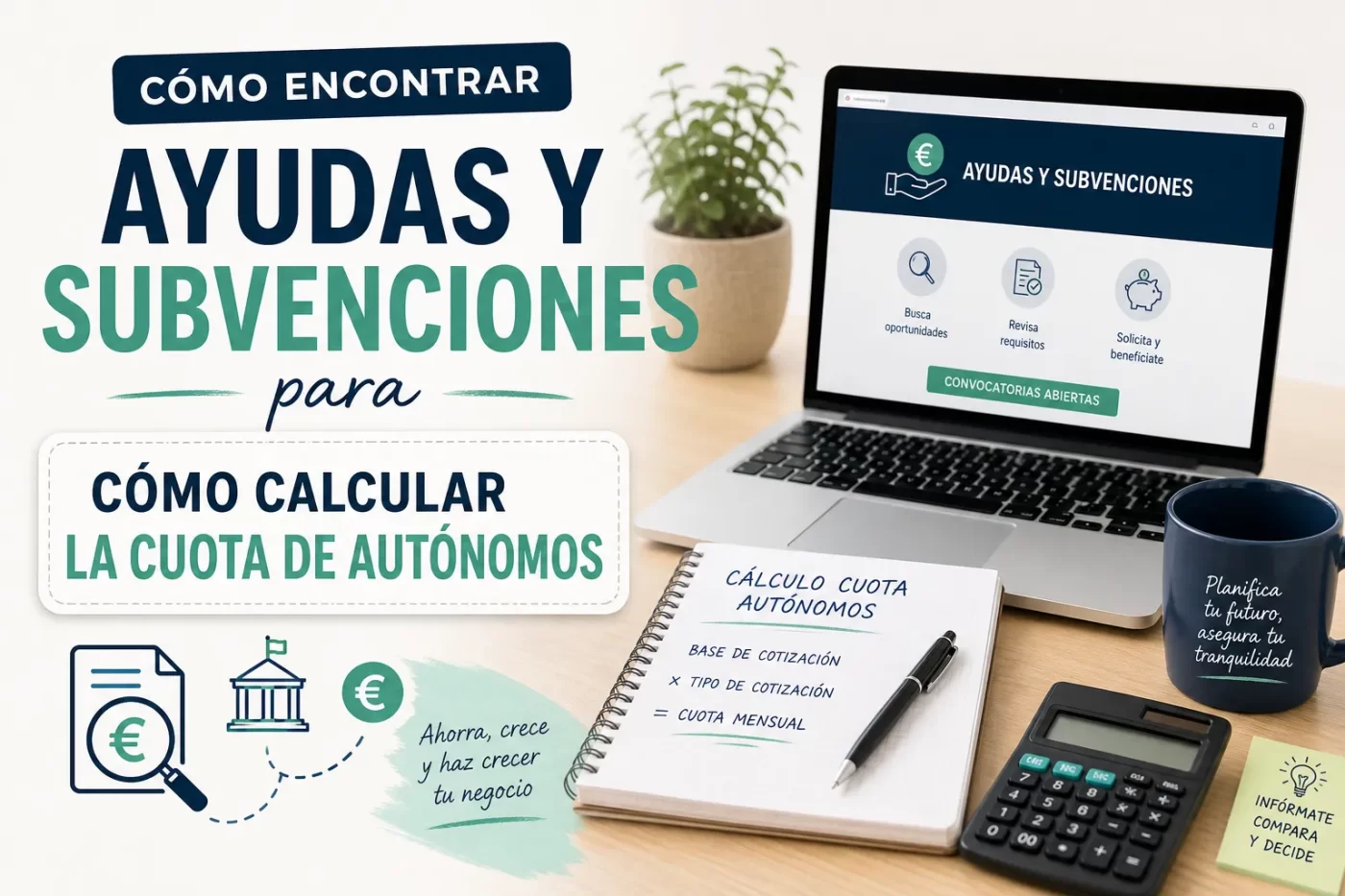 cómo encontrar ayudas y subvenciones para Cómo calcular la cuota de autónomos