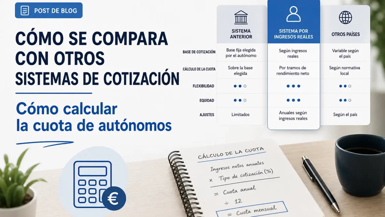 Cómo calcular la cuota de autónomos: cómo se compara con otros sistemas de cotización