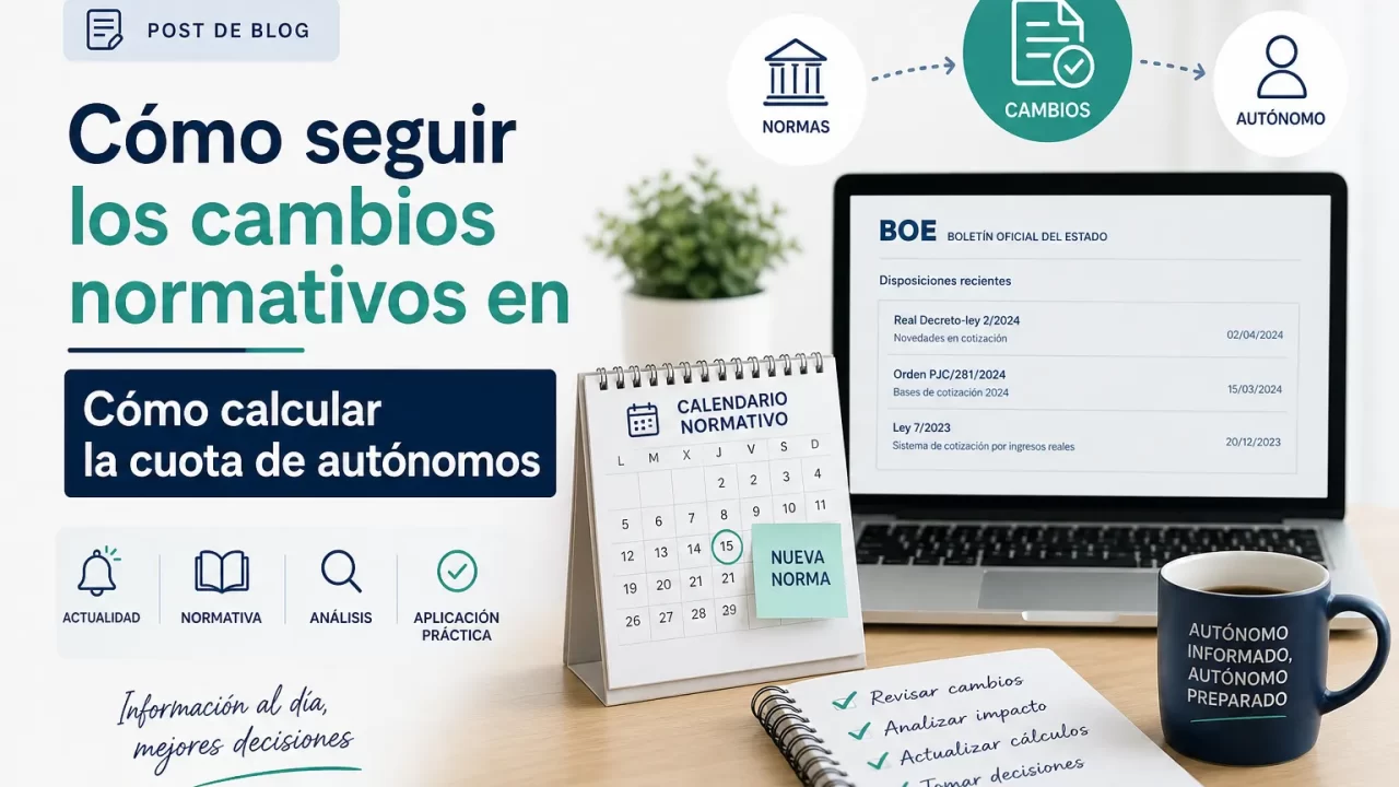 Cómo seguir los cambios normativos en cómo calcular la cuota de autónomos: guía actualizada