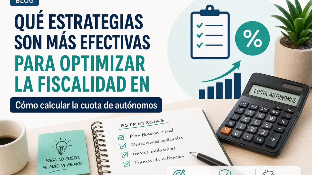 Cómo calcular la cuota de autónomos: qué estrategias son más efectivas para optimizar la fiscalidad