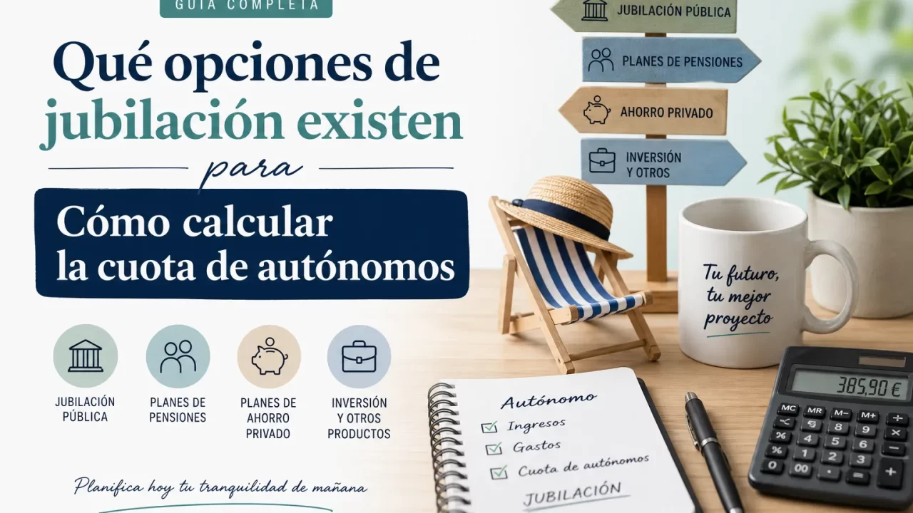 Qué opciones de jubilación existen y cómo calcular la cuota de autónomos