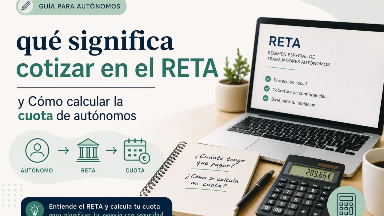 Qué significa cotizar en el RETA y cómo calcular la cuota de autónomos