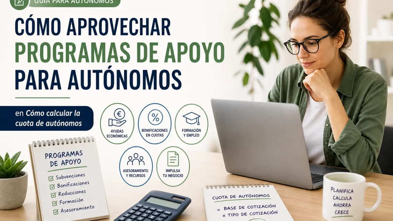 Cómo aprovechar programas de apoyo para autónomos al calcular la cuota de autónomos: guía paso a paso