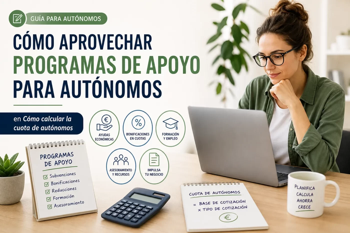 cómo aprovechar programas de apoyo para autónomos en Cómo calcular la cuota de autónomos
