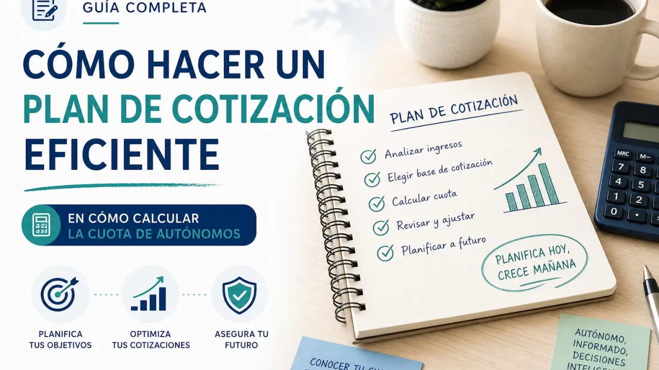 Cómo hacer un plan de cotización eficiente para calcular la cuota de autónomos
