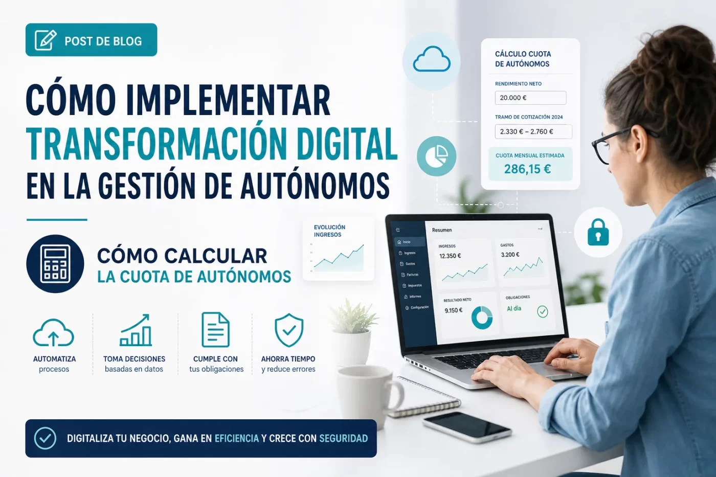 cómo implementar transformación digital en la gestión de autónomos Cómo calcular la cuota de autónomos