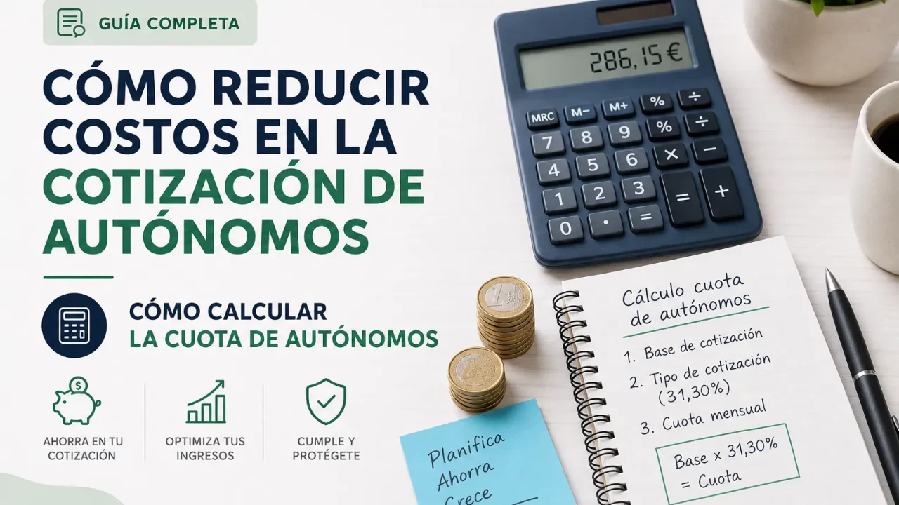 Cómo reducir costos en la cotización de autónomos: Cómo calcular la cuota de autónomos y pagar menos