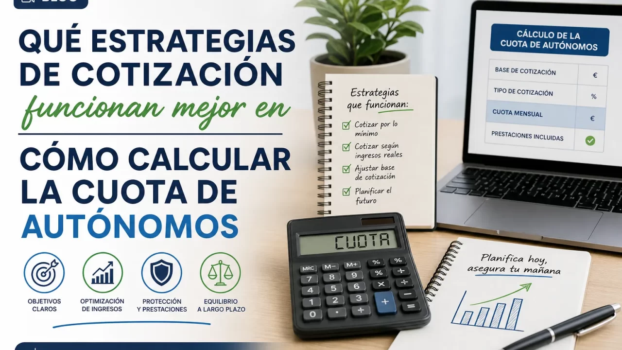 Cómo calcular la cuota de autónomos: qué estrategias de cotización funcionan mejor