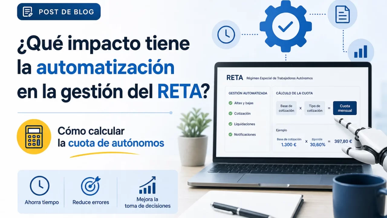 Automatización en la gestión del RETA: impacto y cómo calcular la cuota de autónomos