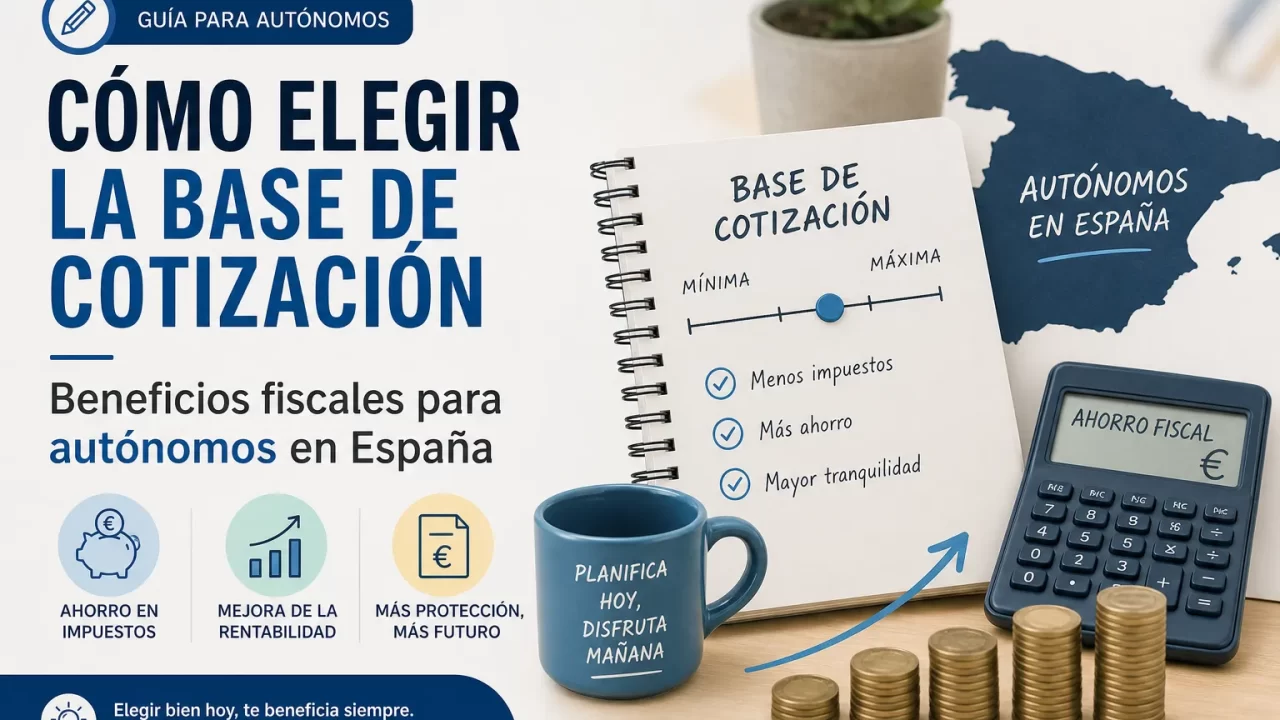 Cómo elegir la base de cotización: beneficios fiscales para autónomos en España