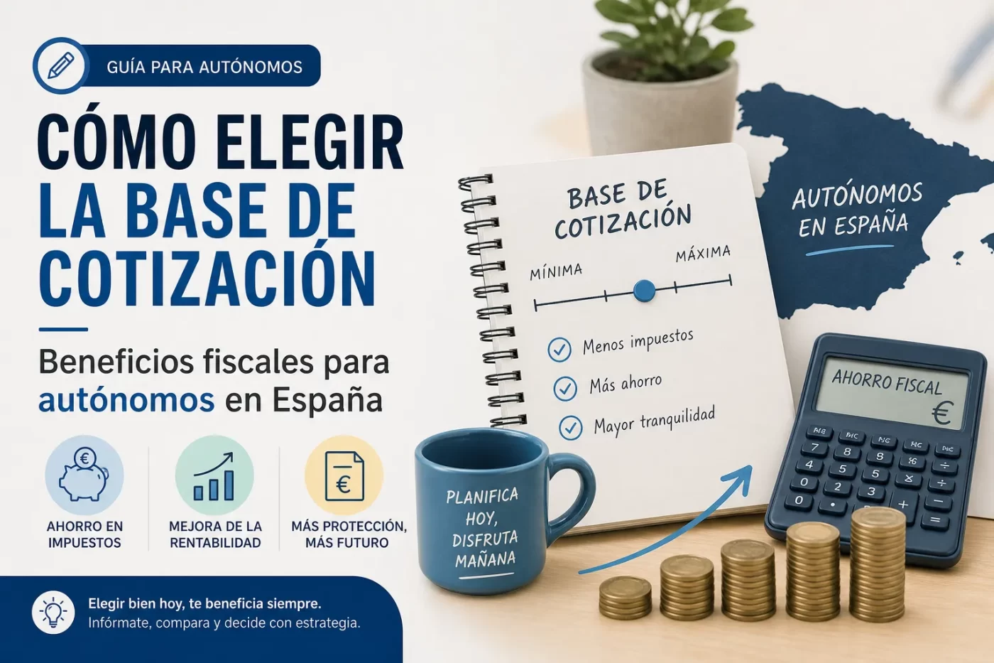 cómo elegir la base de cotización Beneficios fiscales para autónomos en España