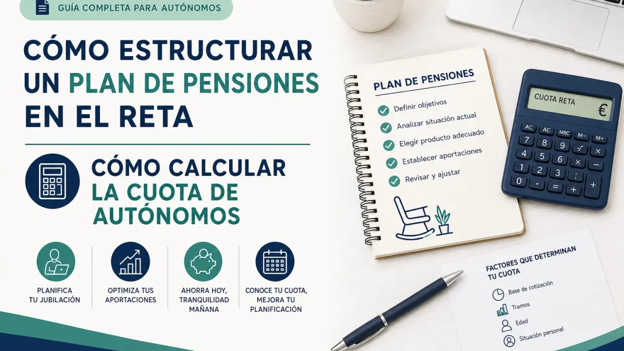 Cómo estructurar un plan de pensiones en el RETA y calcular la cuota de autónomos: guía práctica