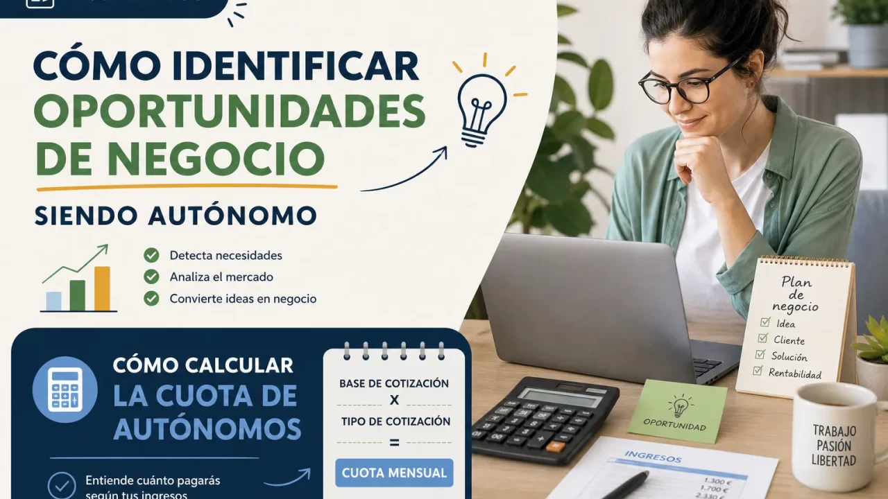 Cómo identificar oportunidades de negocio siendo autónomo y cómo calcular la cuota de autónomos: guía práctica