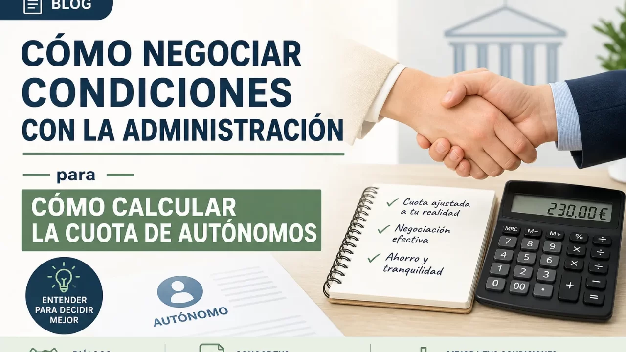 Cómo negociar condiciones con la administración y calcular la cuota de autónomos: guía práctica