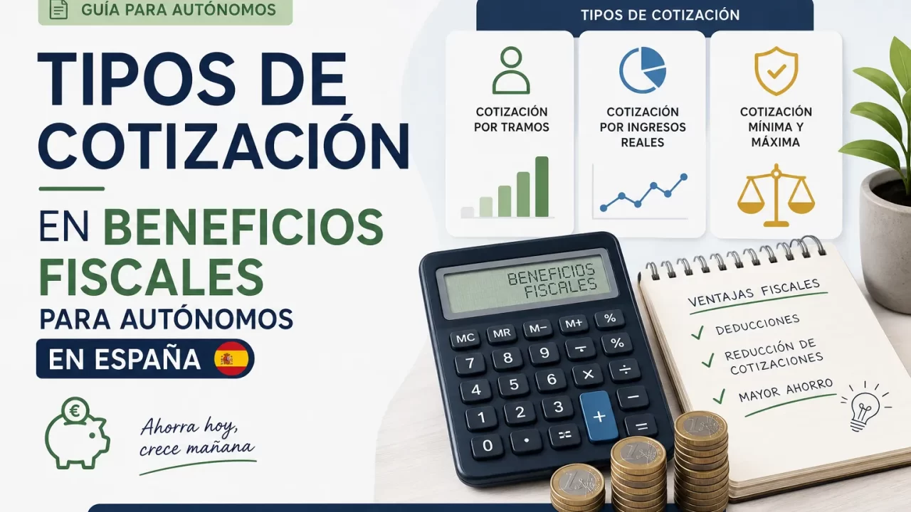Tipos de cotización y beneficios fiscales para autónomos en España: guía práctica